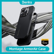 Benks เคส Montitage ArmorAir สร้างขึ้นด้วยเคฟลาร์®สำหรับ iPhone 15 Pro Max Apple 14ProMax เคสป้องกันแบบบางเฉียบสามารถใช้งานร่วมกับ MagSafe