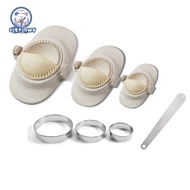 1 Set Dumpling Mold Set and Cutter Household Dumpling Mould Handmade Dumpling Mould , Creamy-White