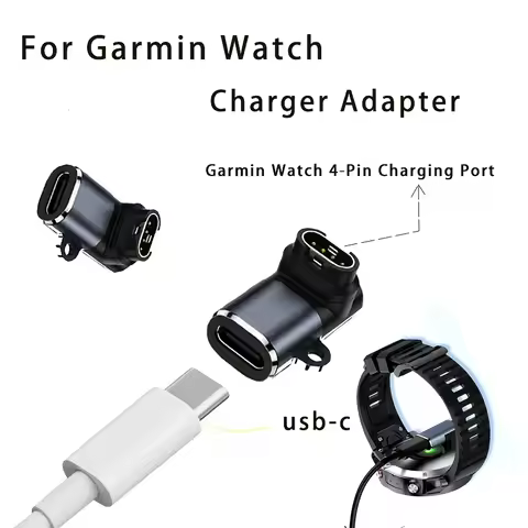 Type C Charger Adapter for Garmin Fenix 8 7 7S 7X 6S 6 Forerunner 955 965 USB-C Smartwatch Charging 