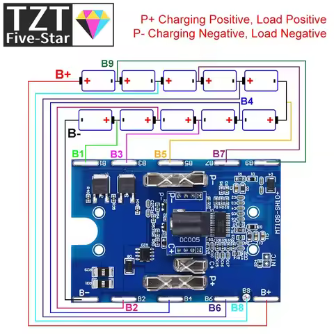 10S 42V 30A BMS Ternary Lithium 18650 Battery Protection Board Electric Drill Battery Charging Board