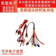 Banana Plug to Alligator Clip Cable/Multifunctional Charging Cable Banana Plug to T Plug/Banana Plug
