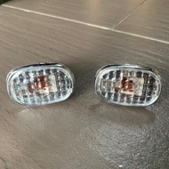 Perodua Kancil (Petak / Bulat) Albino Clear Crystal Diamond Front Fender Signal Lamp Side Lampu Tepi