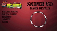 Sniper 150 Mags Decals (White)