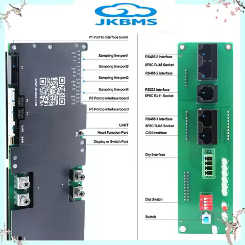 JK Inverter BMS JK-PB2A16S20P 200A 4.3LCD for Lifepo4 Li-ion LTO 8S-16S 24V 48V 60V JIKONG Energy St