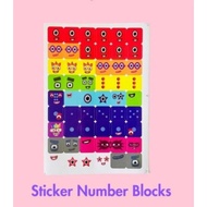 NumberBlocks Sticker Linking Cube Number Block Sticker Number Sticker