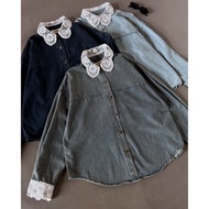 KEMEJA Myrubylicious DEXAN DENIM SHIRT CODE 22P | Long Sleeve DENIM Shirt | CASUAL TOP Wanita