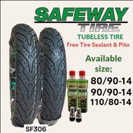 SAFEWAY TIRE SIZE 14 TUBELESS ( FREE SEALANT AND PITO PER EACH TIRE)