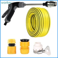 Wor* Large Power Garden Water Tool with 3 Adapter Connections Car Wash Sprayer Multifunction Pressur