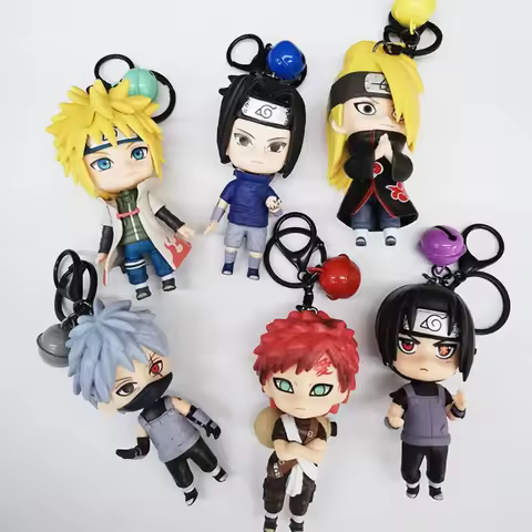 Anime Accessories NARUTO Keychain Naruto Itachi Sakura PVC Car Decor