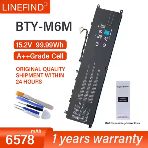 BTY-M6M Laptop Battery For MSI GE66 GE76 Raider 10SF,GS66 10SE,GP76,66GP,WE76 11UM,WS66 10Ge,MS-16V1