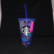 Starbucks X Vera Bradley LIMITED EDITION 16oz 473ml Plastic Tumbler with Straw