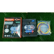 KONY Refrigerant Gauge Set R22 R134A R32 R410 60 Inch Cable