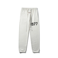 Essential American Style High Street 1977 Flocking Printing Fleece-Lined Casual Versatile Loose Fit 