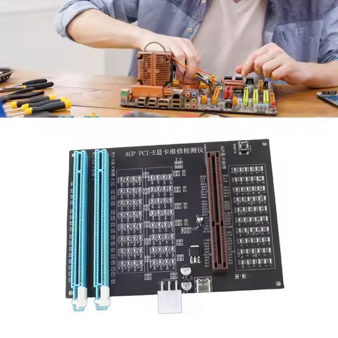 Graphics Card Tester with Light AGP PCI-E Dual Purpose Display Video Graphics Card Tester Display Vi