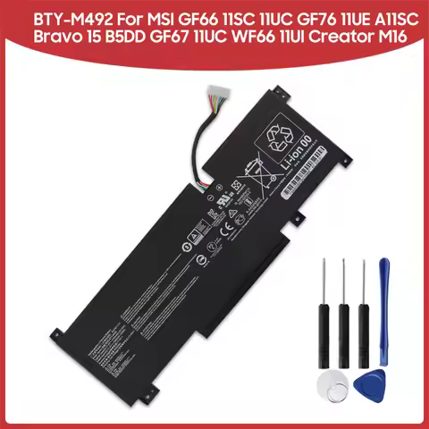 4700mAh New Battery BTY-M492 For MSI GF66 11SC 11UC GF76 11UE A11SC Bravo 15 GL66 12Ux Series Sword 