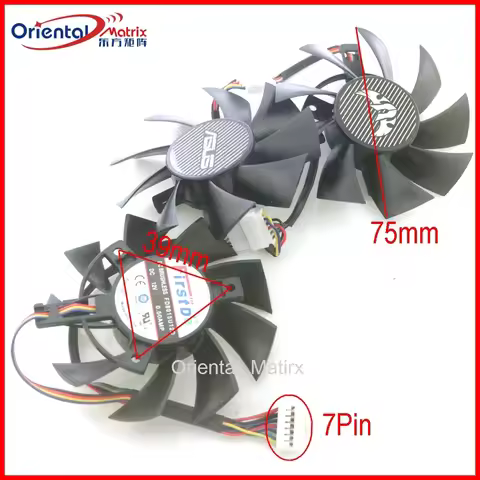 3pcs/Lot FD8015U12D 75mm 0.50AMP 4Pin For ASUS RX5700XT RX5700 GTX1660 1660 SUPER 1660ti TUF X3 OC G