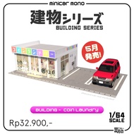 Diorama Papercraft Building -Coin Laundry-