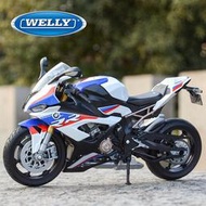 BMW Welly 1: 12 寶馬 2021 S1000RR 白色壓鑄車輛收藏品愛好摩托車模型玩具
