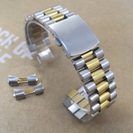 สายนาฬิกาสายนาฬิกาโลหะสแตนเลสสตีลสำหรับผู้ชายอุปกรณ์เสริมสแตนเลสแบบแข็งปากโค้งใช้แทนหางเสือของ Rolex