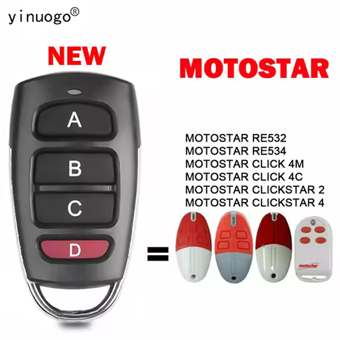 MOTOSTAR CLICK 4M / CLICK 4C / CLICKSTAR 2 / CLICKSTAR 4 / RE532 / RE534 Garage Door Remote Transmit
