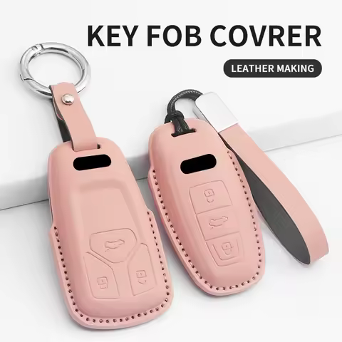 TU Leather Car Key Case Cover Shell Protection For Audi A6 A4 A5 A7 A8 C8 Q8 8S 8W Q7 B9 4M S5 S4 S7
