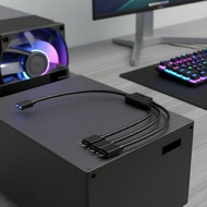 JEYI 1:3 ARGB Y-Splitter Cable, 5V 3-Pin Addressable RGB, 3-Pin Female, for ARGB Sync PC Fans