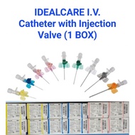 IV Catheter Cannula with Injection Valve 20G 22G 24G Pink Blue Yellow 50pc/Box