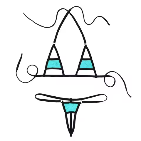 Women's Swimsuits Micro Bikini Swimwear Mini Bikini Top with G-String Thong Underwear Set Lingerie H