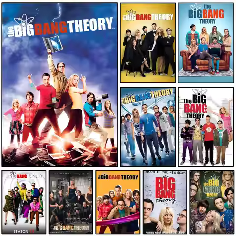 T-The Big Bang Theory Poster HD Sticky Wall Waterproof Home Living Room Bedroom Dorm Bar Aesthetic D