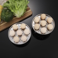 [LV] Stackable Steamed Egg Rack Heat Resistant 430 Stainless Steel 7 Holes Instant Pot Egg Steamer Trivet Cooking Utensils