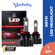 SIETH 9005 9006 H1 H7 H8 H9 H11 Super Bright Car LED Headlight 80W 14400LM - White