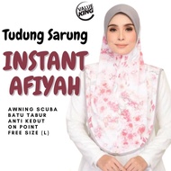 TUDUNG SARUNG PIPING TUDUNG SAUK MOSSCREPE INSTANT AFIYAH AWNING SCUBA ON POINT