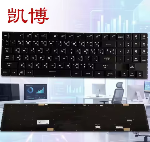 Thailand Language For Asus G733Q 0KNR0-E630TA00 Black New Laptop Keyboard SN5013 B SG-A1730-33A