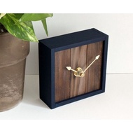 Mini clock/stand clock/teak wood table clock/cute clock/unique clock