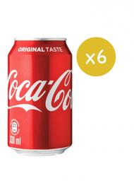 可口可樂 - 可口可樂 Coca Cola (罐裝- 6X 330ml ) (紅色罐) #08100309