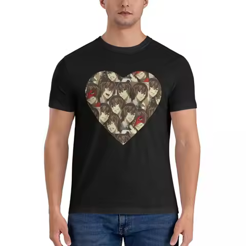 Many Faces Of Goro Akechi T-Shirt for Men Cotton Oversized T Shirts Men's Short Sleeve Crew Neck Sum