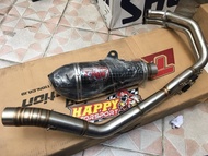 Knalpot R9 original austin carbon silencer,header R9 SS utk Yamaha R25
