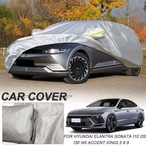 Anti-UV 210T Polyester Car Cover For Hyundai Accent Solaris Elantra Avante Grandeur Sonata Veloster 