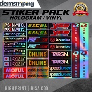 HOLOGRAM RACING STICKER / STICKER PACK / HOLOGRAM STICKER / RACING STICKER VOL.7/9