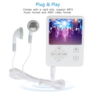 เครื่องเล่นวิดีโอ MP4 Hi-Fi หน้าจอ1.8in บางเฉียบพร้อมวิทยุแบบพกพา USB MP3เครื่องเล่นเพลงเล่นได้หลายโหมด