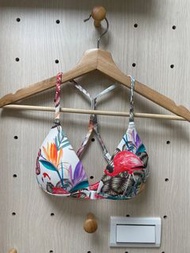 Mata swim wear 白底花紋比基尼上身
