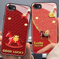 horse Casing for vivo y81,y85,y91,y93,y97,y95,x20,x23,x50,x70,x80,x90/pro,x100 tempered glass case (