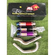 Redleo Y15 Y15ZR New Model 32mm / 35mm / 38mm Pendek manifold  Red Leo Carbon Exhaust Open 100% Orig