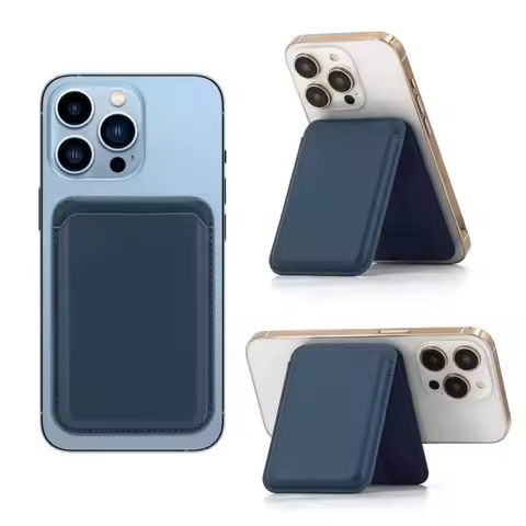 Strong Magnetic Leather Wallet With Hide Stand Case For Magsafe For iPhone 15PM 14 13 Pro Max Mag Sa