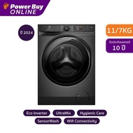 ELECTROLUX UltimateCare 700 เครื่องซักผ้า/อบผ้า ฝาหน้า Inverter 11/7 kg รุ่น EWW1143R7SC + ฐานรอง