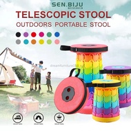 Telescopic Folding Stool Safety Portable Outdoor Foldable Stool Adjustable Retractable Camping Seat Benches Chairs Stools d12