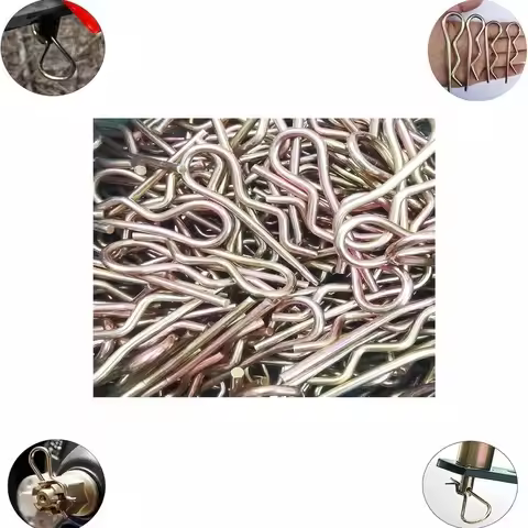 42 pcs 4*85mm M4 M4*85mm R-Clip Cotter Pins Rust Resistant Steel, designed for Agricultural Machiner
