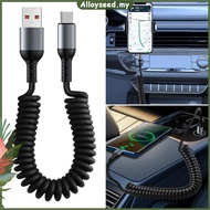 ✥Alloyseed✥【High Quality】 100/27/66W Spring Short Data Cable 6A Spring USB Cable for Huawei Xiaomi S