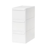 like-it日本製塑膠抽屜套裝(3件裝)255W x 465D x 635Hmm MOS-02L 3P - 白色