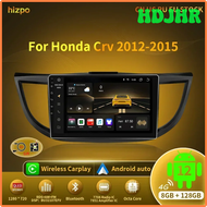 HDJHR Hizpo แอนดรอยด์สำหรับ Honda CRV CR-V 2013 2014 2015 2016ระบบนำทางเครื่องเล่นภาพเคลื่อนไหวหลายชนิดวิทยุติดรถยนต์สเตอริโอ2 Din Carplay GPS CMGHR